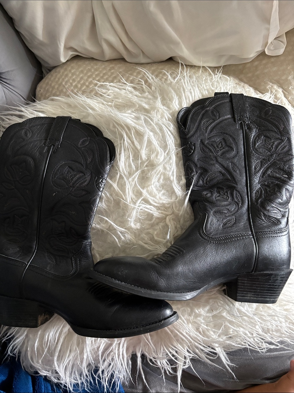Ariat Black Embroidered Leather Western Boots